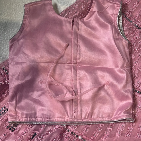 pink and silver sari. set 3 piece’s - Picture 3 of 10